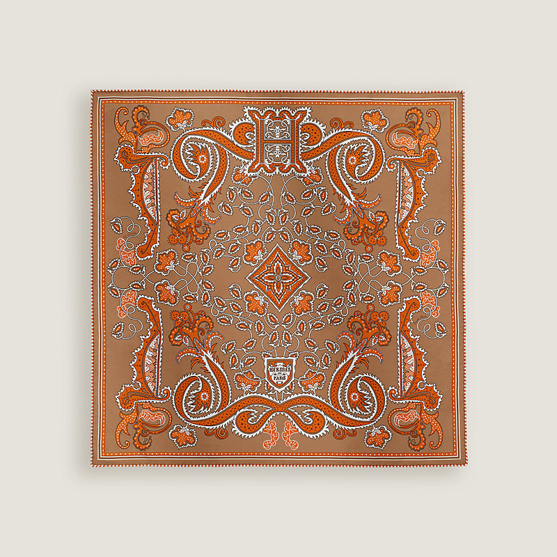 H Enlumine bandana 55 - Brown | Hermès Mainland China